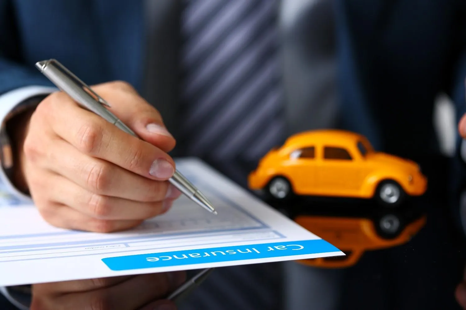 Reviewing insurance paperwork